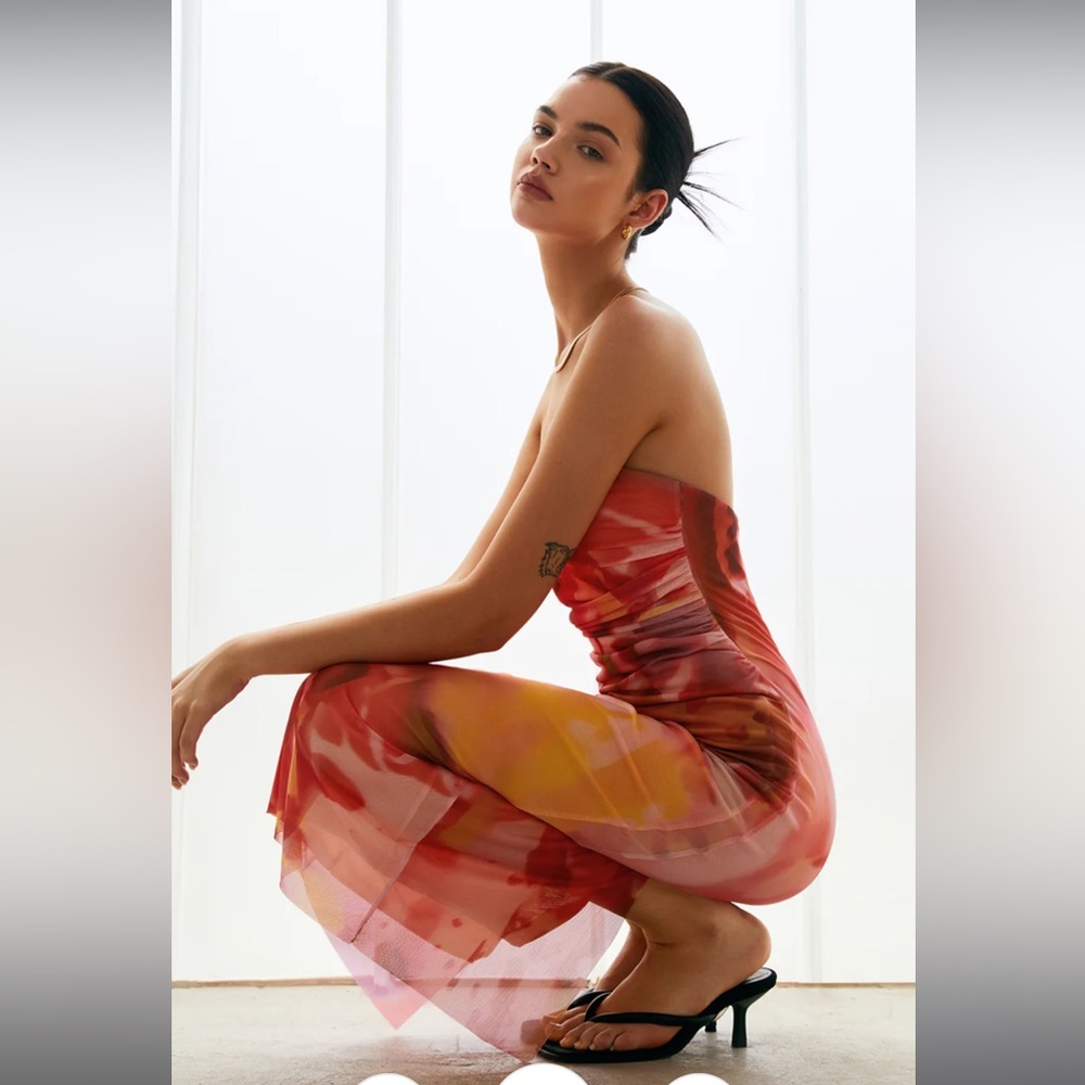 Mars Mesh Midi Tube Dress - Picture 3 of 6
